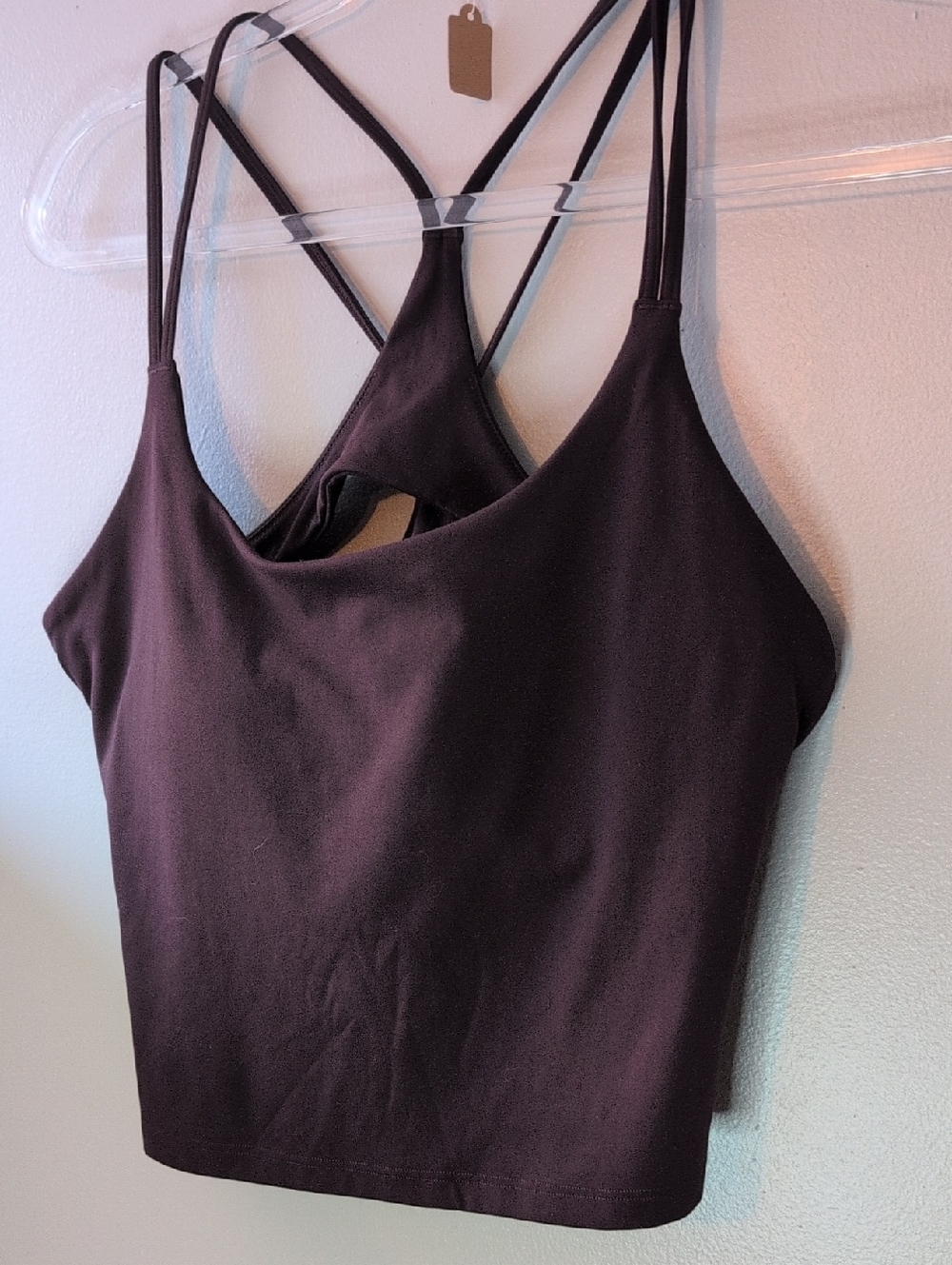 Fabletics Deep Brown Strappy Tank Top